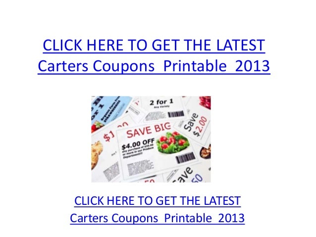 Carters Coupon codes Printable 2013 - Carters Coupon codes Printable 2013 picture regarding Carters Printable Coupons named Carters Discount codes Printable 2013 - Carters Discount coupons Printable 2013